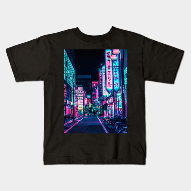 Tokyo - A Neon Wonderland Kids T-Shirt by HimanshiShah